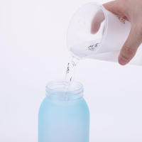 Botella De Agua Con Sabor De 1000ML Y 7 Cubos De Sabor Portátil Para Viajes Senderismo Escalada Deporte Al Aire Libre Color Azul Morado Negro Y Blanco - details 14