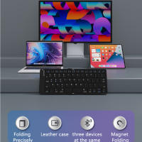 Teclado Bluetooth Plegable BOW Recargable Inalámbrico 2.4G Para iPhone iPad Laptop Desktop Mini Teclado Ergonómico Multifuncional - details 0