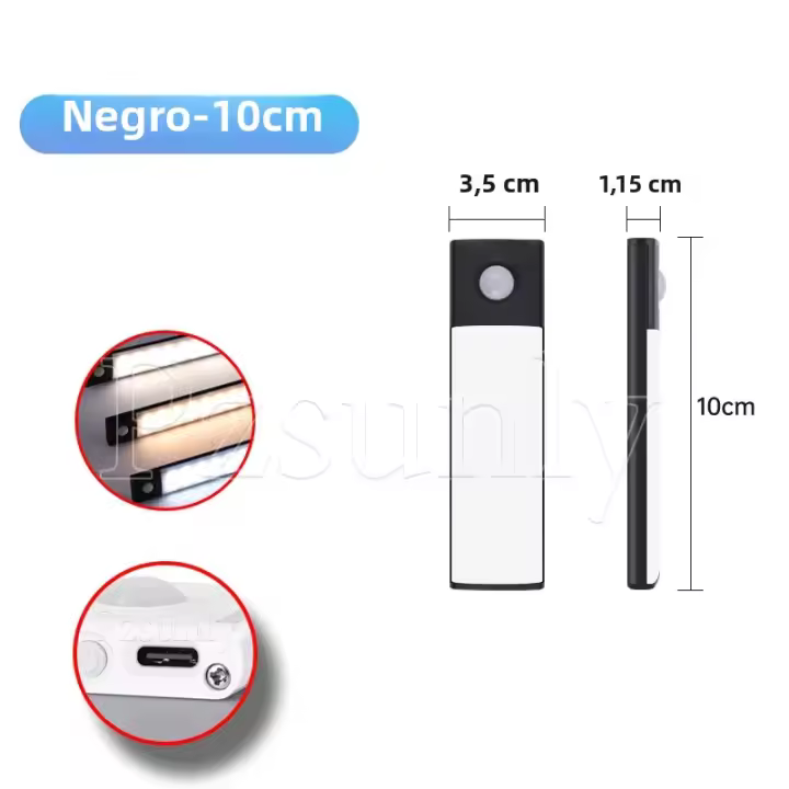 Luz De Armario LED Con Sensor De Movimiento Recargable USB Para Cocina Armario Iluminación Tamaño 30cm/40cm/50cm - 1