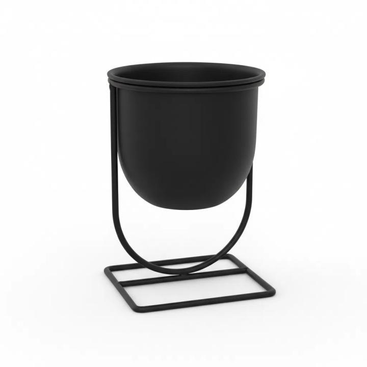 LIN HOME RS02213 Soporte Macetas para Plantas de Hierro Forjado 16x11x11cm - Macetero Metal de Pie