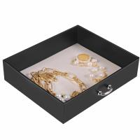 Caja joyero de 3 niveles con espejo, asa y cerradura, ideal para viajes, estilo moderno, blanco clásico o negro, perfecto como regalo - details 12