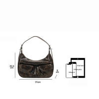 Bolso Lateral De Cuero Diseñador Para Mujer Bolso De Hombro Retro Capacidad Grande Bolso De Mano Casual Para Damas - details 24