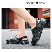 Clogs Para Hombre Sandalias De Graffiti Zapatos De Jardín De Verano Antideslizantes Tallas Grandes 47 48 49 Sandalias Planas Casuales Para Playa - details 18