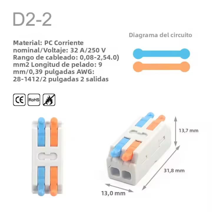 Conector De Cable Rápido Mini 1Pin 2Pin 3Pin Spliceable Terminal De Soldadura Directa Multi-Entrada Y Multi-Salida Para Electrónica - 1