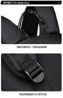 Mochila Universitaria Clásica Versátil De Color Sólido Para Hombres Y Mujeres Con Gran Capacidad Bolsa De Hombro - details 35