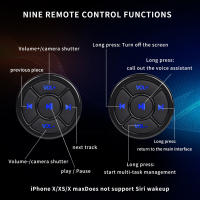 Kebidu Steering Wheel Music Player Control Remoto Inalámbrico Bluetooth Botones Multimedia Para Android IOS Smartphone Kit Para Coche - details 19