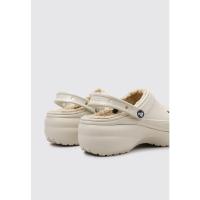 Crocs CLASSIC PLATFORM LINED CLOG W Zuecos De Plataforma Mujer Blanco - details 2
