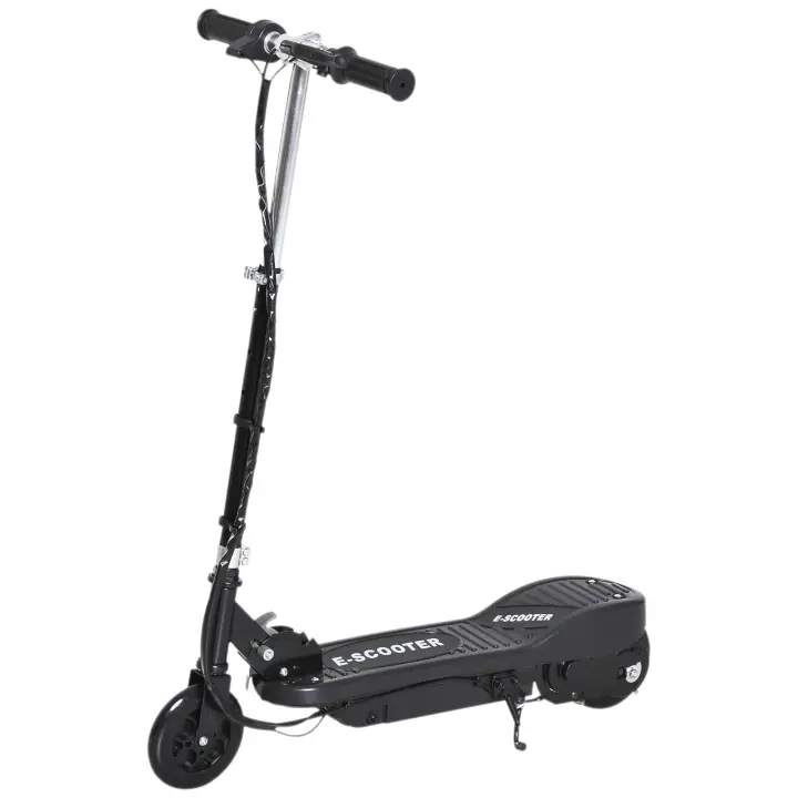 HOMCOM Patinete Eléctrico para Niños de +7 Años Scooter Plegable con Altura Ajustable Batería Recargable 24V Velocidad hasta 12 km/h y Freno Carga 50 kg 74x36x73-91 cm - 1
