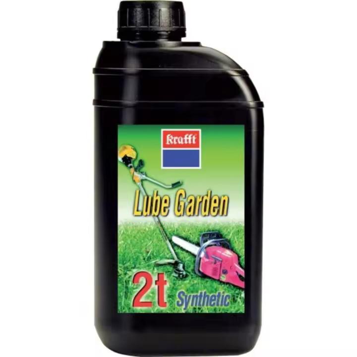 Aceite Sintético 2 Tiempos Krafft para Motor 1 Litro Lube Garden para Maquinaría Agrícola y Jardín: motosierras, cortacésped, desbrozadoras, etc. - 1