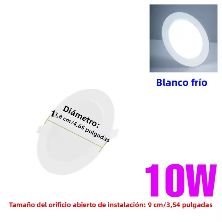 Lámpara De Techo Redonda LED Intalada En Recessed 5W 10W 15W 20W 25W Luz De Punto Para Interior 6000K Blanco Frío AC220V Para Sala De Estar Y Dormitorio - 1