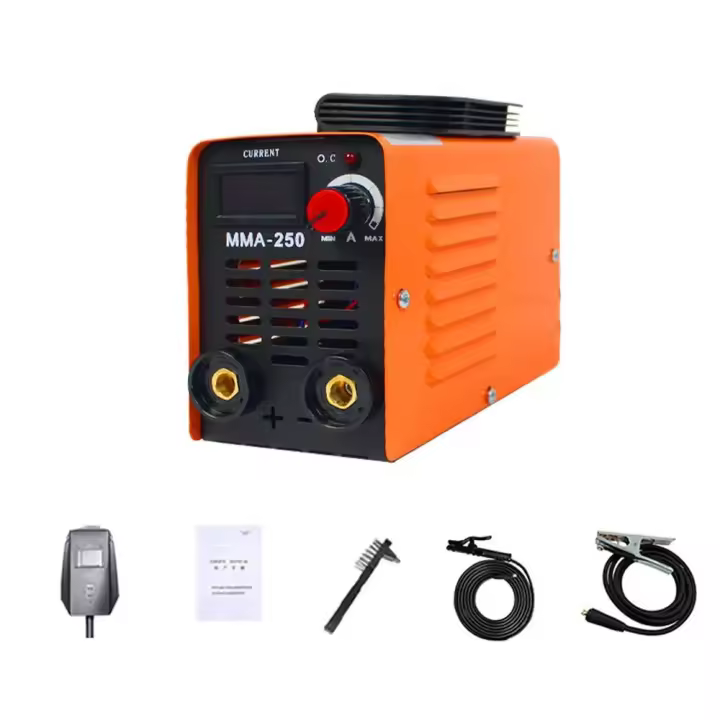 Máquina de soldadura portátil MMA-250, soldador eléctrico de arco inversor, corriente ajustable, compacta, con caja de almacenamiento de herramientas - 1