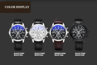 Reloj De Pulsera De Cuero Para Hombre YAZOLE Lujo Deportivo Militar Luminoso Quart Caso De Aleación Resistente Al Agua - details 5