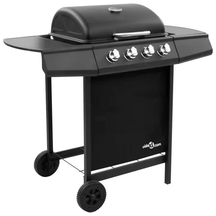 Barbacoa de gas VidaXL 8000W 4 fogones con tapa protectora - 1