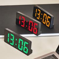 Reloj De Alarma Digital Con Control De Voz Temperatura Modo Nocturno Anti-Disturbios LED Reloj De Mesa Para El Hogar - details 1