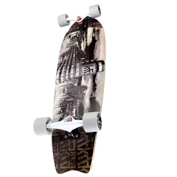 Skateboard Surfskates Krf Surfskate Surfer Capitol Negro - 1
