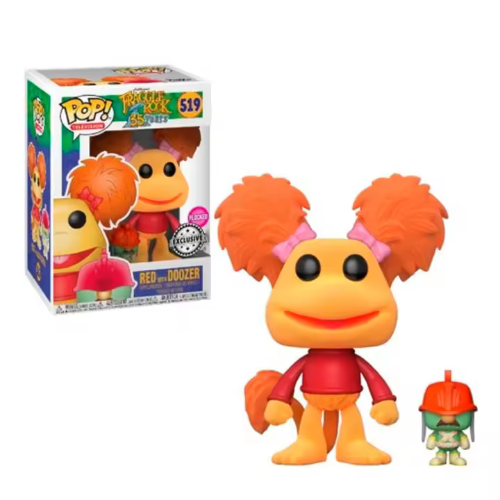 Funko  Fraggle Rock Red with Doozer Flocked Exclusiva Rosi Rosy rOSSY  FRagel FRagle Curri Curry  Funko Pop 519 - 1