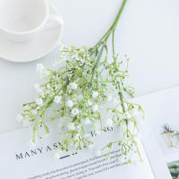 5 Tenues De Flor Artificial Gypsophila Para Boda Navidad Decoración De Hogar Vaso Fotografía Propiedad Color Simulación Plantas Material Plástico - details 1