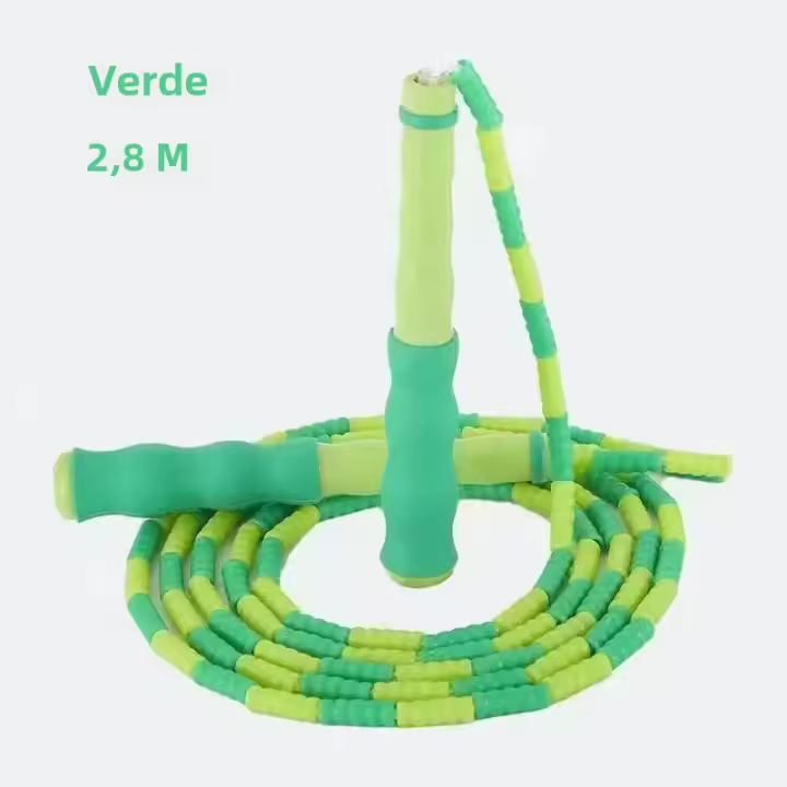 Cuerda De Saltar Ajustable De 2.8m Con Juego De Bambú Y PVC Suave Para Niños Equipo Deportivo Para Perder Peso No Se Enreda Fácilmente - 1
