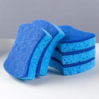 5PCS Esponjas De Limpieza Para La Cocina Pads De Frotado Azul Hechas De Pulpa De Madera Limpiadores De Alta Calidad - details 1