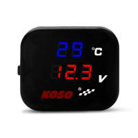 KOSO Medidor De Temperatura Y Voltaje Para Motocicleta Con Cargador USB 3 En 1 Pantalla LCD Digital Impermeable Para Teléfono Móvil - details 3