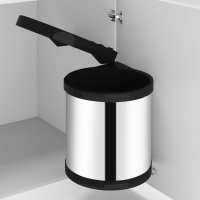vidaXL Papelera de Cocina Empotrada Acero Inoxidable 8 L Cubo de Basura Color Negro y plateado,  Blanco, y mas - details 0