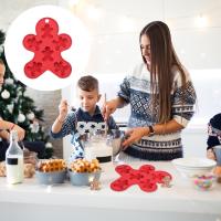 Molde de silicona para tartas de hombrecito de jengibre de Navidad, 6 cavidades, moldes para hornear de jengibre, moldes para dulces, moldes para jabón - details 3