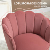 Silla de Cocina Silla de Salón con respaldo Poliéster Madera de Caucho Rosa 66x72x79 cm - details 1