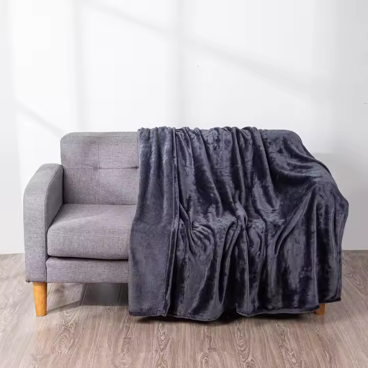 HOMESOL®  Manta sedalina para Cama Sofá y Sillón, Manta Polar Lisa de Tacto Suave Super Caliente para Adulto y Niño,Sin Arrugas - 1