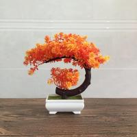 Planta Artificial De Bonsái Pequeña Decoración De Mesa Para Sala De Estar Y Bodas Arbol De Plástico Falso Para Decoración De Hogar Y Jardín - details 1