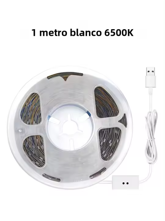 Tira De Luz LED USB 2835 5V Para Mano Con 30 luces/M White Cálida Para Decoración De Ambiente En Sala De Estar Y Armarios - 1