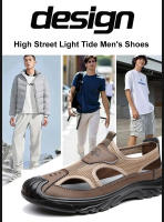 Sandalias Para Hombre Estilo Nuevo Slip-on Transpirables Con Suela Gruesa Y Ligera Zapatillas Casuales De Malla Sandalias Holgadas - details 3