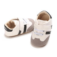 Zapatos De Caminar Para Bebés 0-18 Meses Con Solapa De Goma Suave Y Material De Cuero PU Cómodos Y Versátiles Con Patrón Rayado - details 5