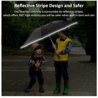 Paraguas Automático Completo Para Hombres Y Mujeres Con Rayas Reflectantes Antiviento Y Protección UV Paraguas Tridimensional Para Adultos - details 6