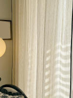 Cortinas De Estilo Francés Antiguo Con Borde Negro Lino Rayado Crema Retro Japonesa Para Balcón Y Sala De Estar - details 5