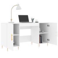 vidaXL Escritorio madera de ingeniería blanco 140x50x75 cm - details 2