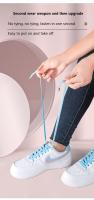 Nuevas Cremalleras De Zapatillas Sin Cordones Gradiente Planas Elásticas Para Niños Y Adultos Accesorios De Zapatos - details 2
