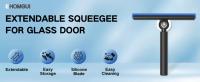 EHOMGUI Escobilla De Ducha Para Puerta De Vidrio Con Mango Telescopio Limpia Espejos De Baño Y Limpiador De Vidrio Ecológico - details 0