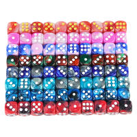 12mm D6 Acrílico Dados Mini 6 Cara Dos Colores Esquina Redondeada Juego De Mesa Accesorios Para Club Fiesta DND RPG Barra - details 1