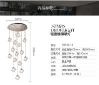 Lámpara Colgante Nórdica Sencilla Creativa Con Piedra Y Vidrio En Forma De Hielo Para Escalera Comedor Dormitorio Bar Moderno - details 16