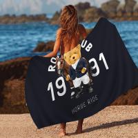 Toalla De Playa De Microfibra Con Diseño De Oso Teddy Cute Absorbente Y Suave Para Yoga Natación Running Senderismo Tamaño 76x182 Cm - details 11