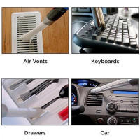 Cepillo De Limpieza Multifuncional Para Tubos De Vacío Limpiador De Polvo Para Teclado Coche Espacio Entre Los Asientos Herramientas De Limpieza De Suciedad Accesorio De Vacío - details 11