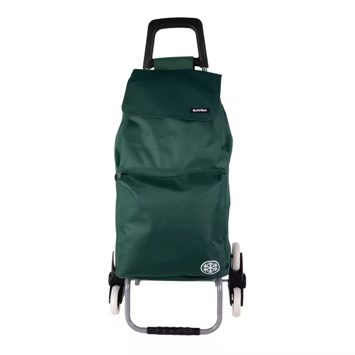 Cofan Carro de la Compra Plegable 6 Ruedas | Bolsa 42L | Hierro | Verde - 1