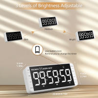 Temporizador Digital De Pantalla Grande Con Función De Tomate Y Cronómetro De Cuenta Atrás Ultra Larga Recordatorio De Escritorio LED Para Cocina - details 3
