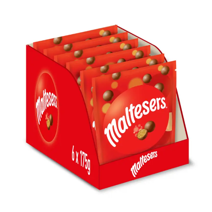 Maltesers Snack en Bolitas de Leche Malteada recubiertas de Chocolate con leche (6 x 175g) - 1