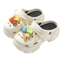 Sandalias De Verano Para Mujer Con Punta Aumentada Antideslizante Suela Gruesa Y Lencería De Encaje Bloque Jelly Para Actividades Al Aire Libre - details 6