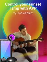 Lámpara de Pie RGB con Control Remoto de Aplicación, Proyección de Arco Iris, Luz de Atenuador y Transmisión en Vivo - details 8