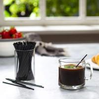 Tubo De Bebida Negro Para Café Y Cócteles 50/500/3000PCS ZOMASOU Plástico Para Fiestas Y Barra Empaque Por Pieza - details 1