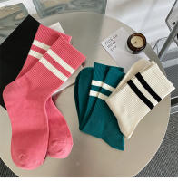 Calcetines De Mujer Estilo Preppy Japonés Moda Otoño Nuevos Calcetines Deportivos De Color Caramelo Con Rayas Casual Para Niñas - details 6