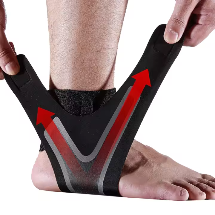 Tobillera deportiva con cierre de velcro ajustable con tejido suave transpirable para lesiones y esguinces, práctica de deporte - 1