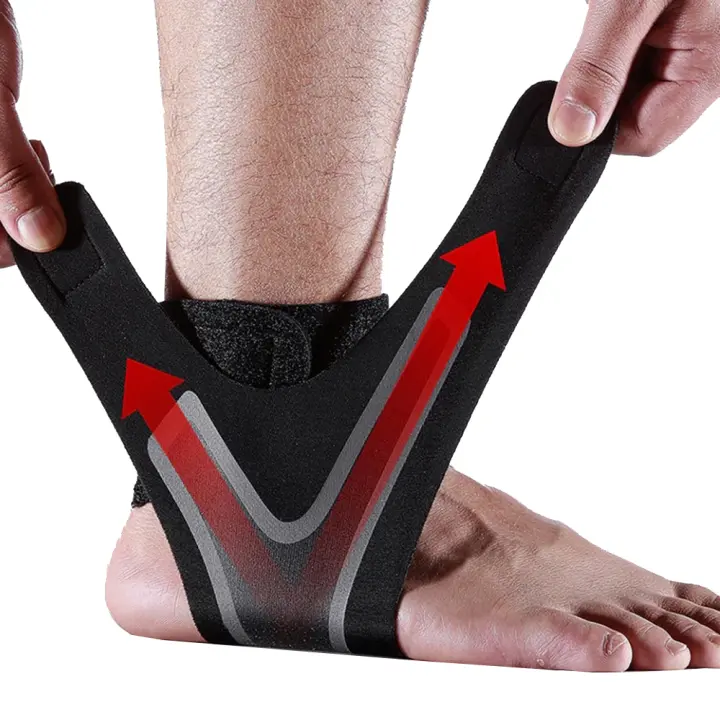 Tobillera deportiva con cierre de velcro ajustable con tejido suave transpirable para lesiones y esguinces, práctica de deporte - 1
